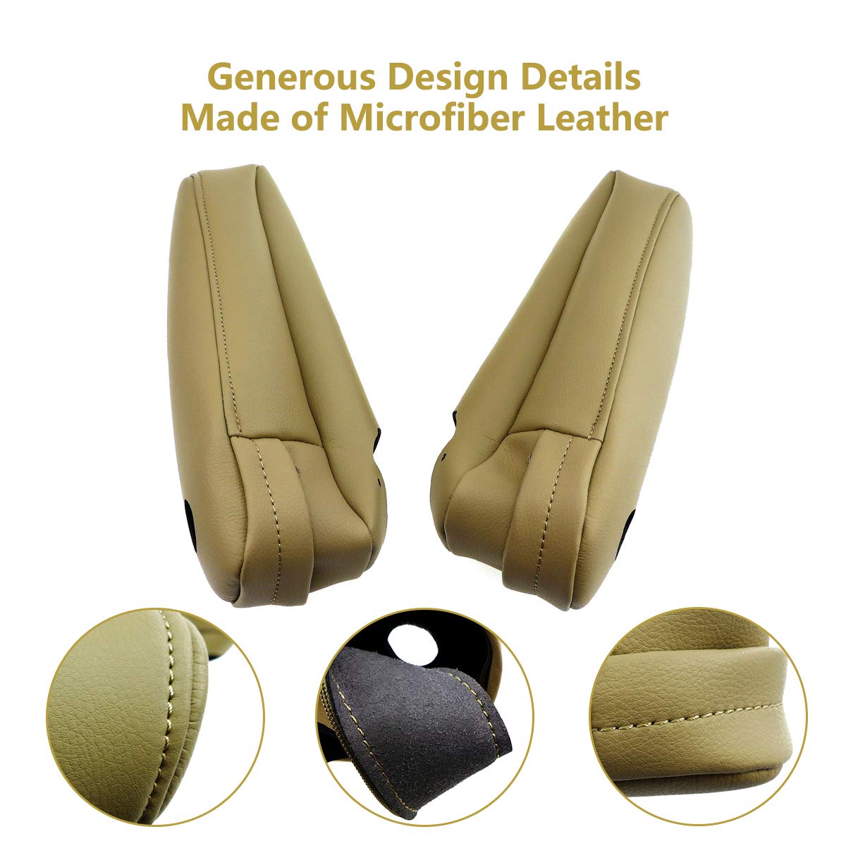 Amazon.com: YouVbeen 2Pcs Seat Armrest Leather Cover Fit for