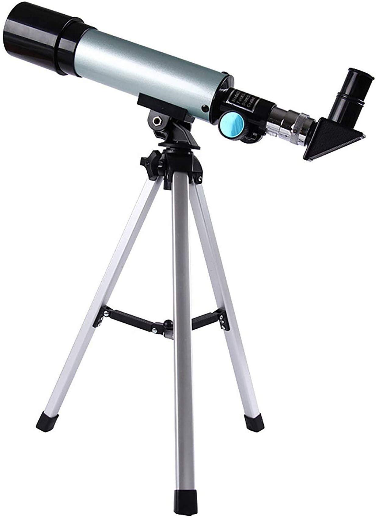 Telescopio astronómico, Refractor Profesional para Adultos, telescopio Refractor portátil de 50 mm para Principiantes y niños, Ocular Sr4 mm/h20 mm, Longitud Focal: 360 mm