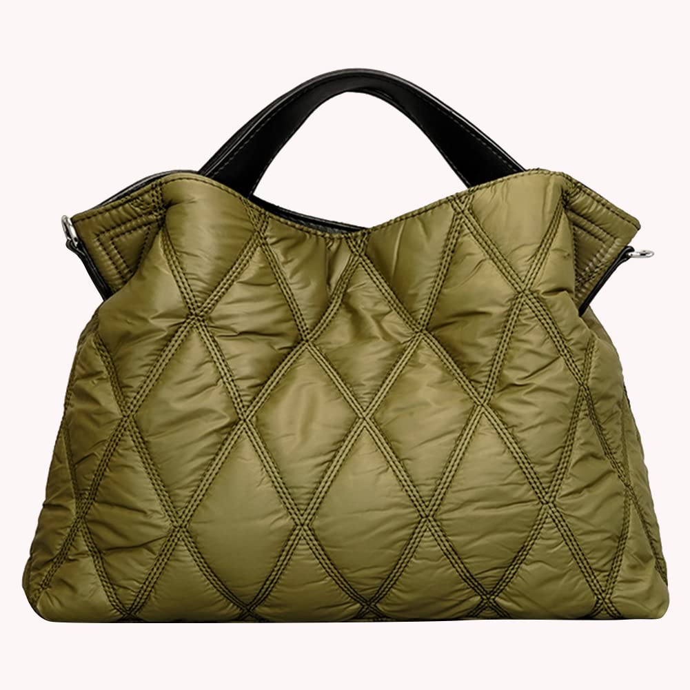 bolso de hombro elegante Otoño Invierno bolsos de mano para mujer moda Simple suave cálido Nylon portátil para compras de fiesta