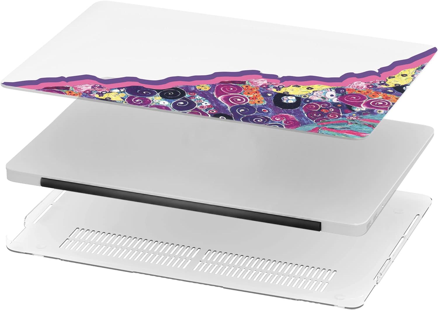 Mertak Hard Case Compatible with MacBook Pro 16 14 Air 15 13 inch M3 M2 M1 Mac 2024 2023 2022 2018 Laptop Clear Plastic Gustav Klimt Abstract Touch Bar Women Print Girly Shell Artwork The Maiden
