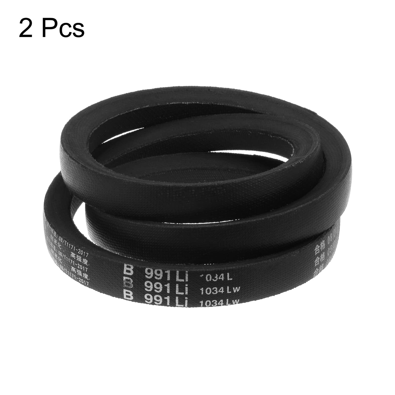 HARFINGTON 2pcs B-991 V-Belts Drive Belt 991mm(39") Inner Girth 17mm Top Width B Section Rubber for Power Transmission — Amazon image 3