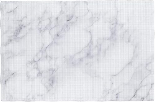 Miniatura 11 de Fiokroo Juego de 4 manteles individuales con textura de mármol con línea dorada, manteles individuales antideslizantes resistentes al calor, Textura