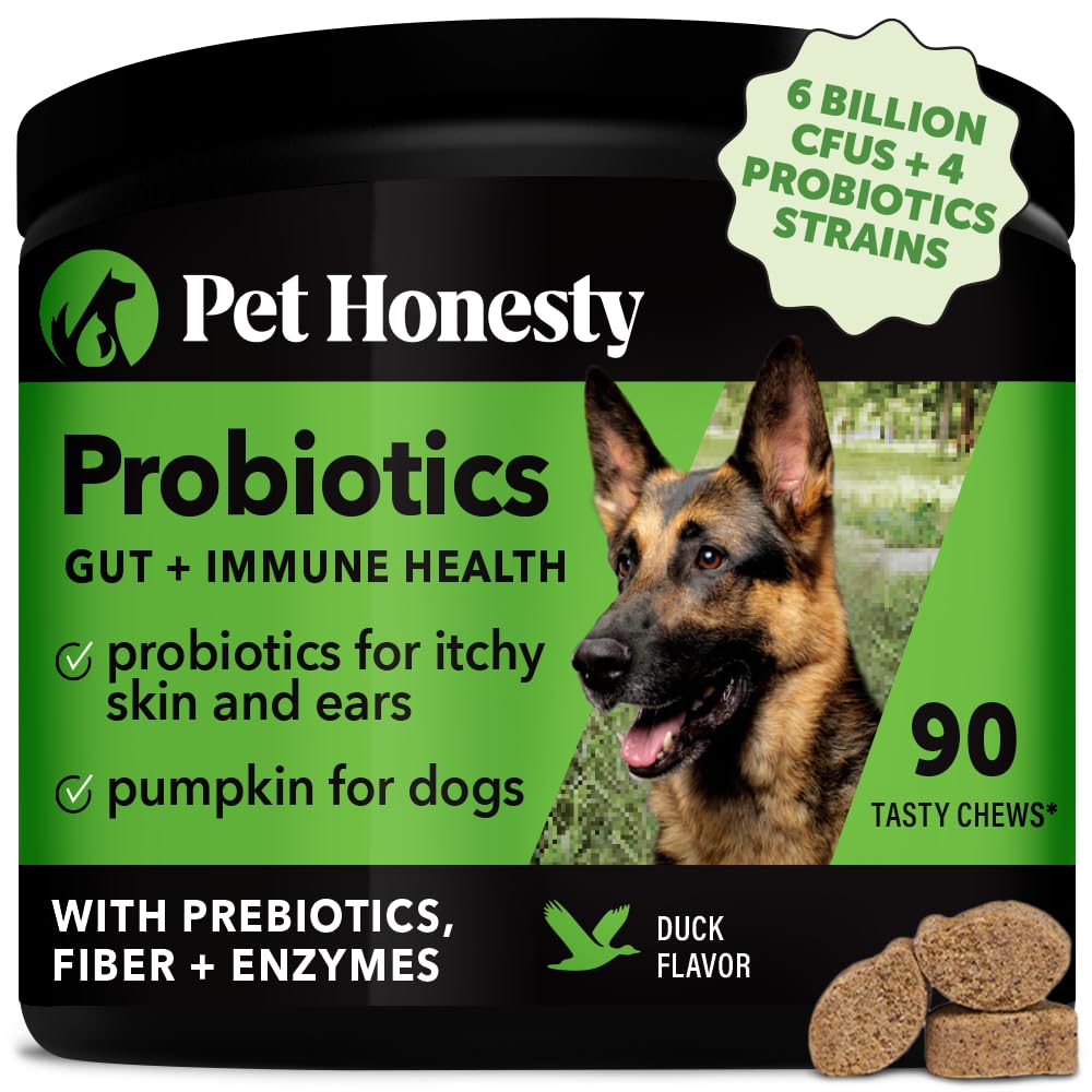 PetHonesty Probiotics for Dogs, 90 All-Natural Advanced Dog Probiotics Chews with Prebiotics, Relieves Dog Diarrhea and Constipation, Improves Digestion, Allergy, Hot Spots, Immunity & Health (Duck) (B07D3Z6ZVC) Amazon Price History, Amazon Price Tracker
