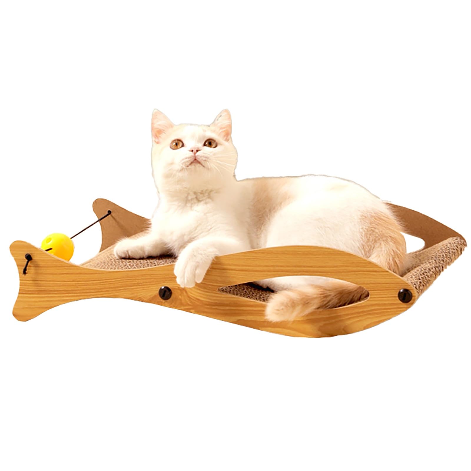 Planche À Gratter pour Chat De Type Poisson, Griffoir pour Chat en Carton Ondulé, Lit À Gratter pour Chat, Griffoir pour Chat Recyclable, Lit pour Animaux De Compagnie Respirant
