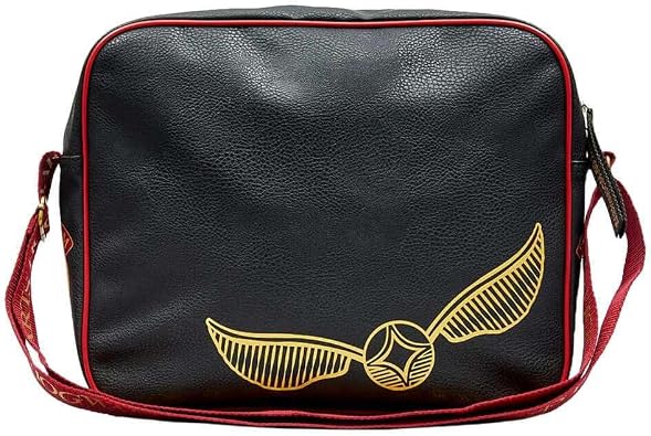 Harry Potter Hogwarts and Platform 9 3/4 Icons Black Messenger Bag Courier Shoulder Handbag
