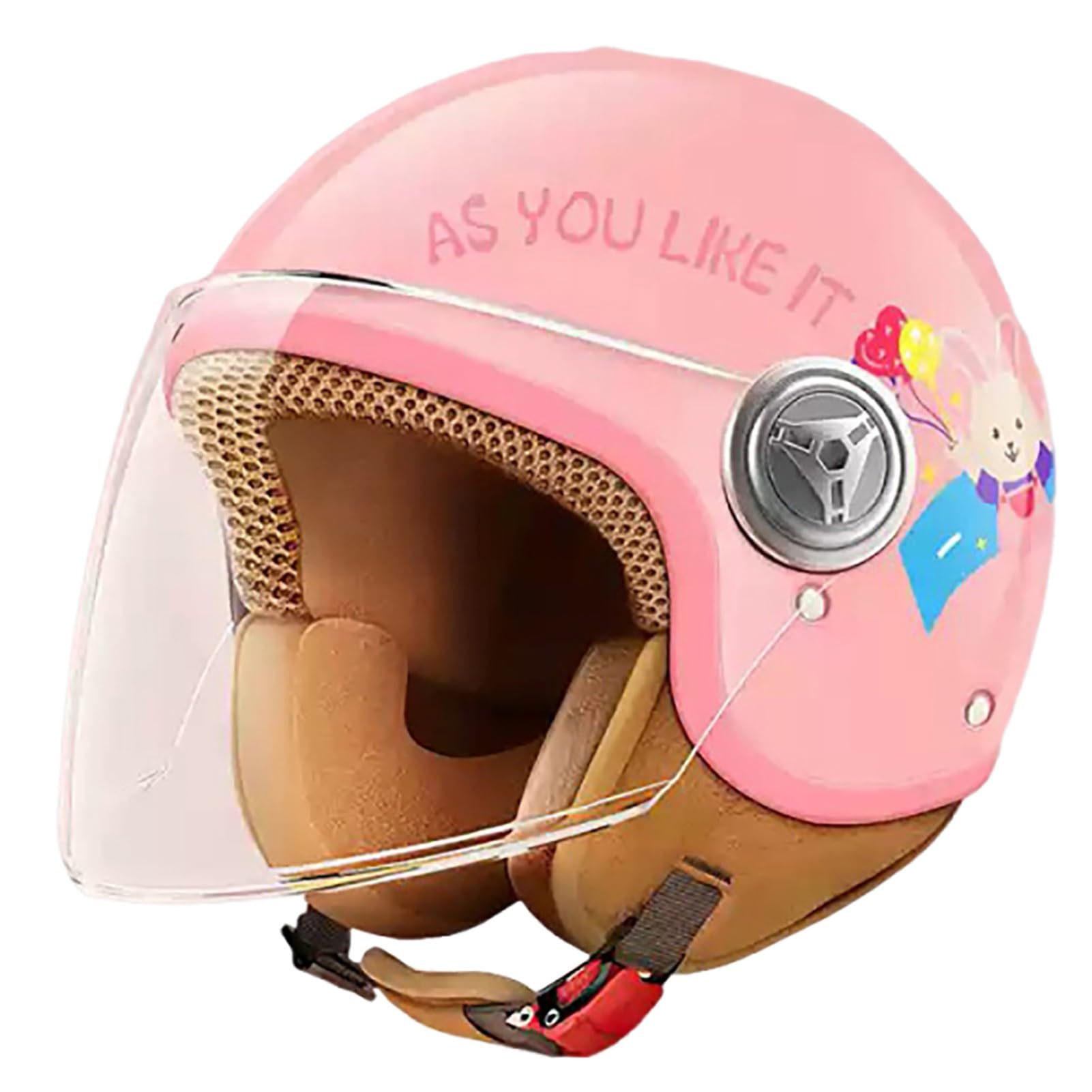 Motorradhelm Für Kinder, Rollerhelm, Jethelm Mit Sonnenblende, Rollerhelm Für Mädchen, Mopedhelm Für Jungen, 48–55 cm, Für Kinder Von 3–15 Jahren