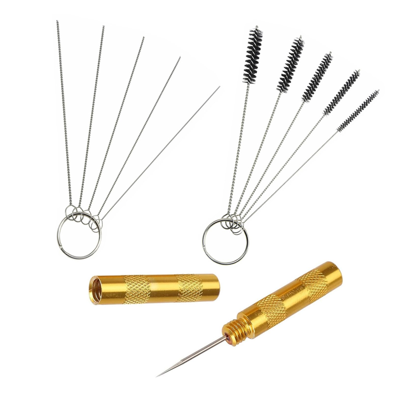 Yigzycn Professional Cleaner Airbrush Cleaning Tool Kit Airbrush Needle Brush Set Spray Gun Nozzle Cleaner Multi Brush Set