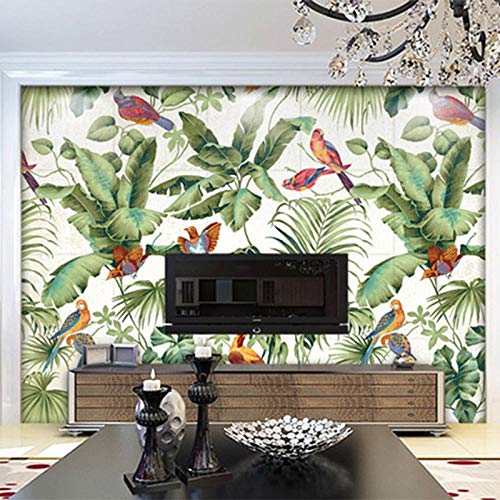 Papier peint photo 3D fleurs et oiseaux fresque murale géante 350x245cm