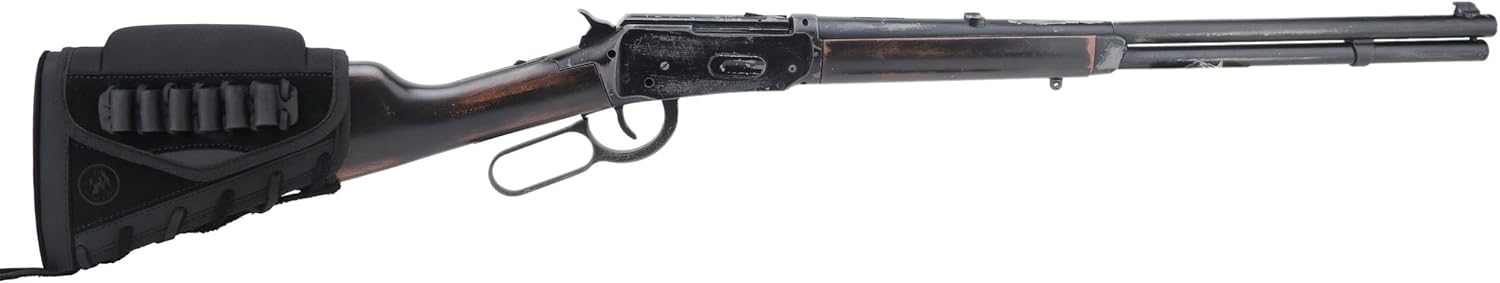 WAYNE'S DOG Leather Rifle Stock Cover Recoil Pad with Cartridge Sling for .357 .30-30 .35 .38
