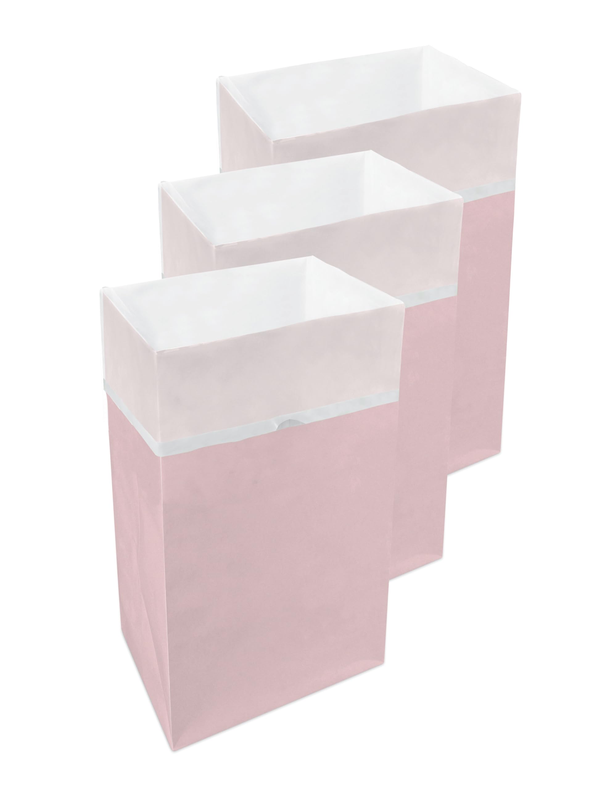 Clean Cubes 30 Gallon Disposable Pop-Up Trash Cans, 3-Pack (Pink)