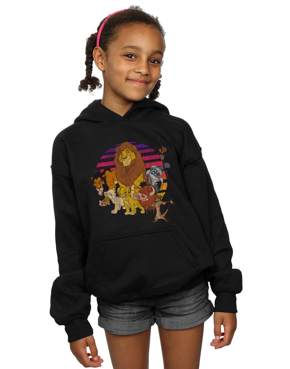 Absolute Cult Girls Black Disney The Lion King Pride Family Hoodie 5-6 Years