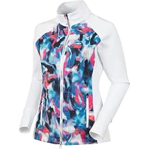 Sunice Womens Ella Thermal Hybrid Full Zip Golf Jacket - Jet Set Print S