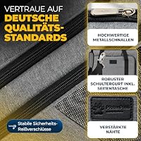 Transporttasche Hund & Katze Flugzeug 55x40x23 [Faltbar & Kratzfest] Tragetasche bis 15kg, Flugtasche Airline-Maße, Transportbox & Katzentasche mit Kofferhalterung, luftdurchlässig | Fester Boden – Ansicht 6