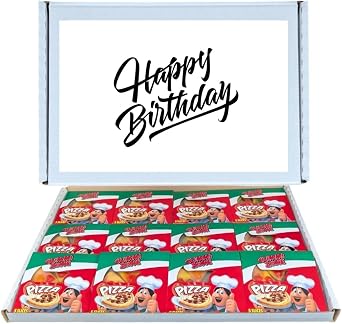 Happy Birthday Treat Box | Gummi Zone Yummy Gummy Pizza | Fun & Fruity Pizza-Shaped Gummy Treats Pack of 12 Boxes