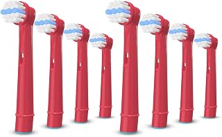 WuYan Toothbrush Replacement Brush Heads for oral b toothbrush head kids,Compatible with oral b pro 1000 2000 3000 5000 7000,Professional Care,SmartSeries for 8 pack Brush Heads Candy Red