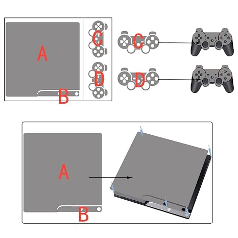 Designer Skin for Sony PlayStation PS3 SLIM System & Remote Controllers -MeltDown