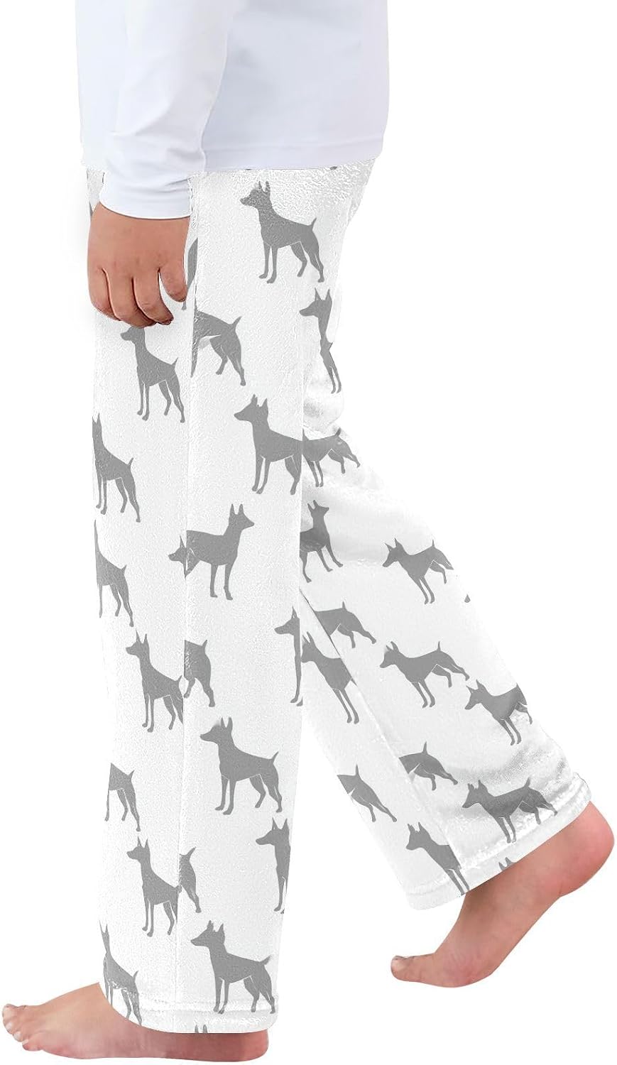 Pharaoh Hound Dogs Silhouette Boys Pants for Kids Fleece Bottoms Long Jogger Pants Trousers with Pockets Size 6-14Y