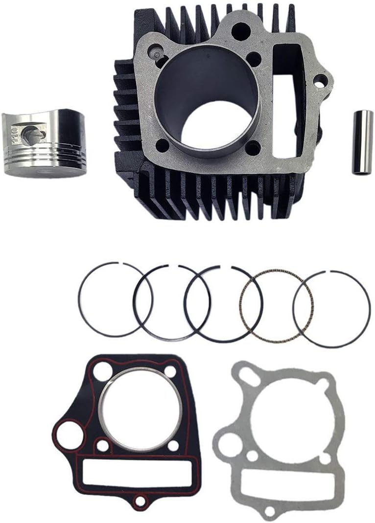 52.4mm Cast Iron Cylinder Kit for 125cc 4 Stroke Engine ATV UTV Moped Quad Dirt Bike Go Kart Scooter Taotao Kazuma Redcat