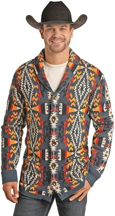 Amazon.com: Rock and Roll Denim - Suéter de punto azteca para hombre, color  verde azulado, XXL : Ropa, Zapatos y Joyería