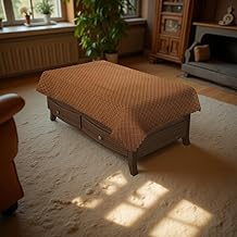 Velvet Solid Pattern Center Table Cover- 36 x 56 Inches (Brown)