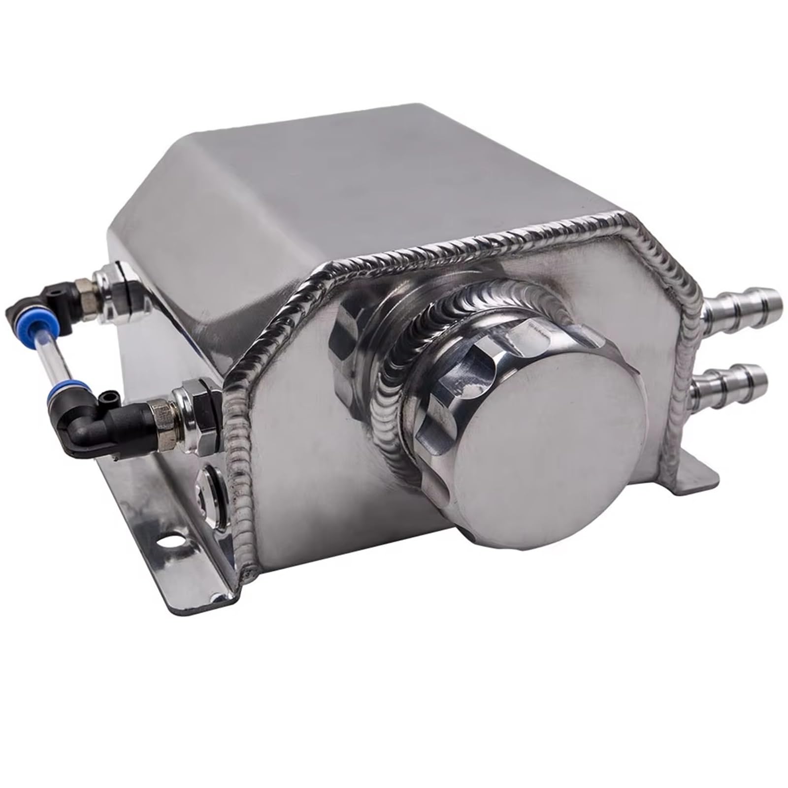 Réservoirs radiateur Réservoir Trop-Plein Liquide Refroidissement Aluminium 1 L Réservoir Reniflard Réservoir Refroidissement Réservoir Liquide Refroidissement Trop-Plein Radiateur 1000ml