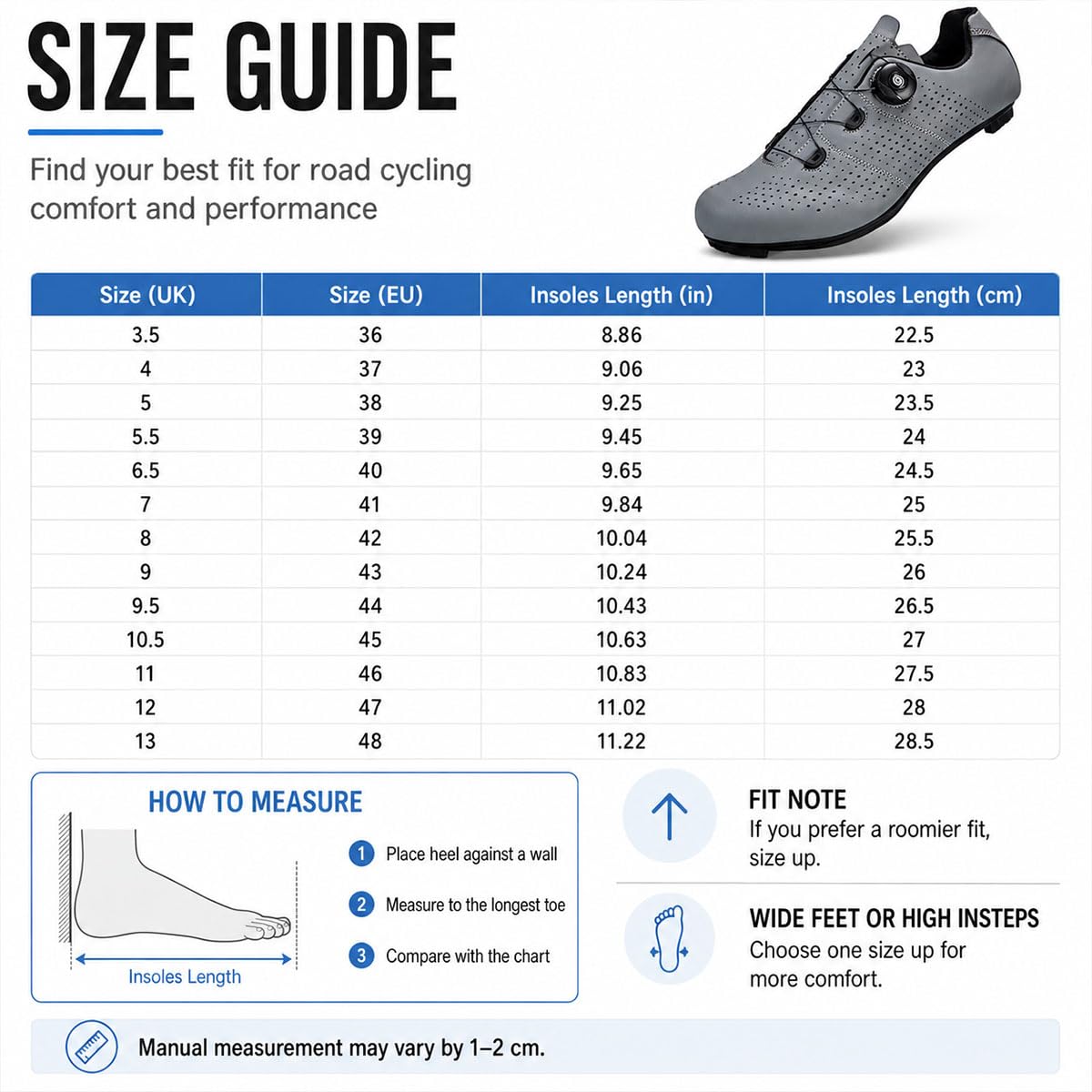 Zapatillas Ciclismo Carretera Hombre y Mujer 36-47EU