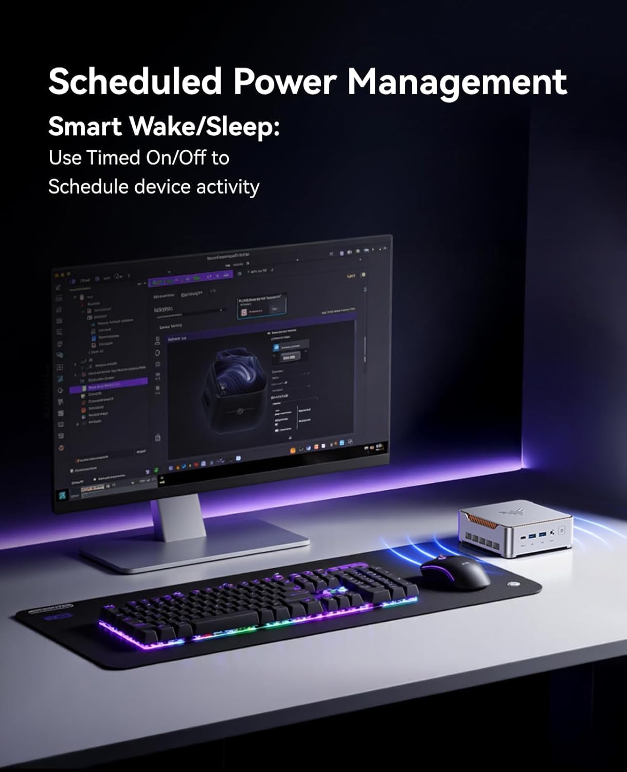 KAMRUI Hyper H2 Mini Gaming PC, in-tel Core i9-11900H (Beat 1195G7/5825U, up to 4.9GHz) 32GB RAM 1TB SSD Mini Desktop Computers, Triple 4K Display 6*USB3.2, USB-C, HDMI, DP, WiFi6, BT5.2, Office Home