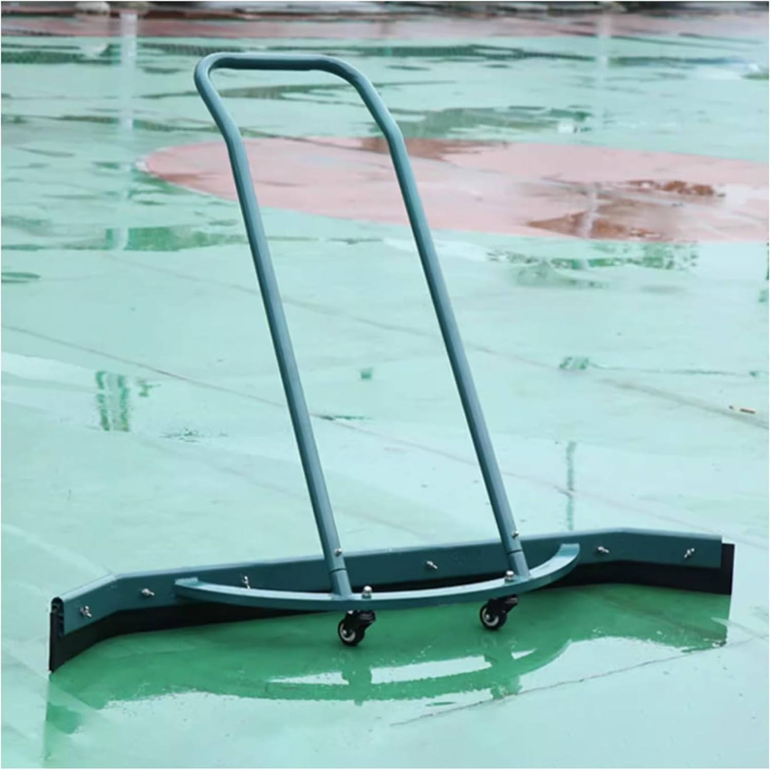 Sport Tennis Court Squeegee Broom Outdoor Hard Floor Rain Sweep with 5ft Replacement Foam Sweeper Blades, Basketball Court Water Remover Aluminum (Color : Green, Size : 135x102cm/53x40inch)