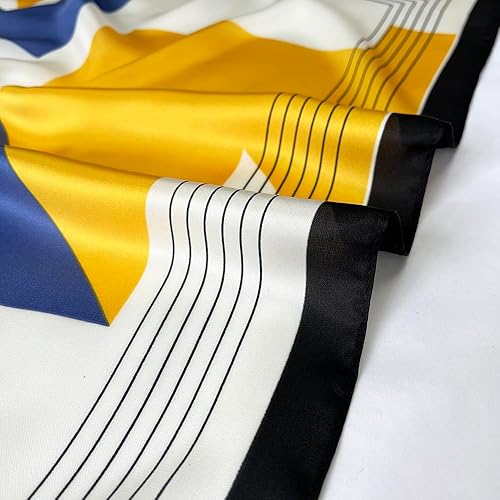 Miniatura 23 de FONYVE - Pañuelo de satén sedoso de tamaño mediano para mujer, cuadrado, 27.5 x 27.5 pulgadas