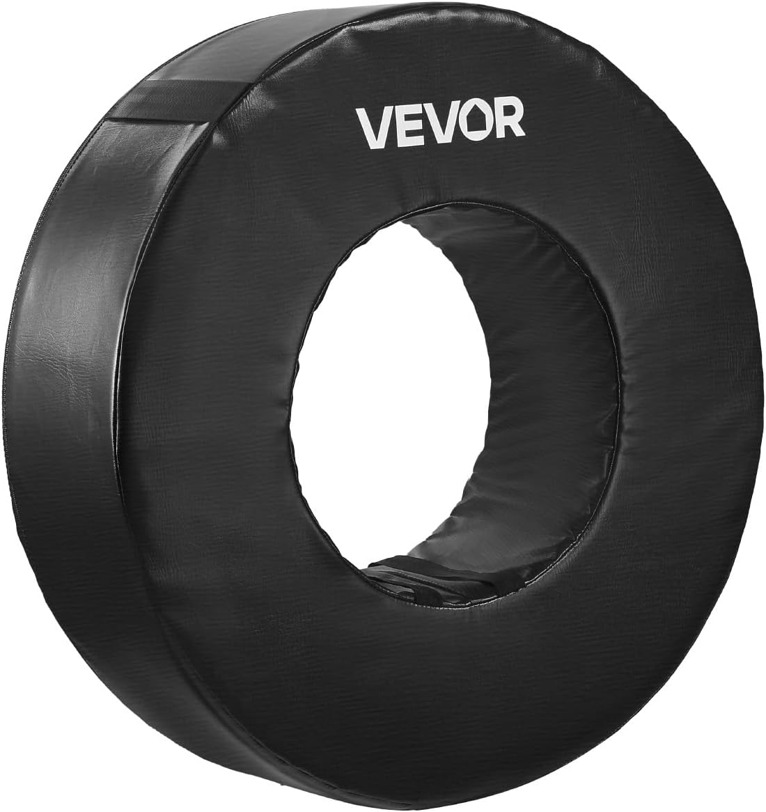 VEVOR Football Tackle Wheel, Football Tackling Dummy, Waterproof PVC and High-Density Sponge Tackle Ring, Dummies Training Equipment with Straps, for Blocking, Hitting Drills and Practice, Black, 1PCS