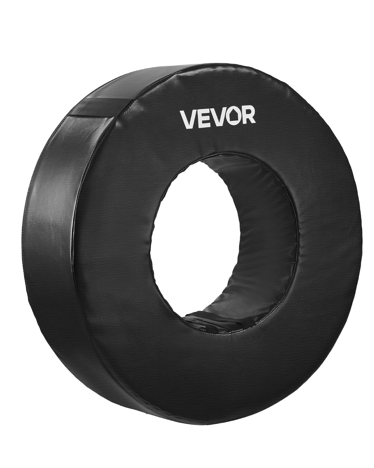 VEVOR Roue de Plaquage de Rugby en PVC Imperméable et Éponge Haute Densité, Matériels d’Entraînement de Football Américain avec Sangles, Équipement pour Exercices Tacle Blocage Défense, Noir