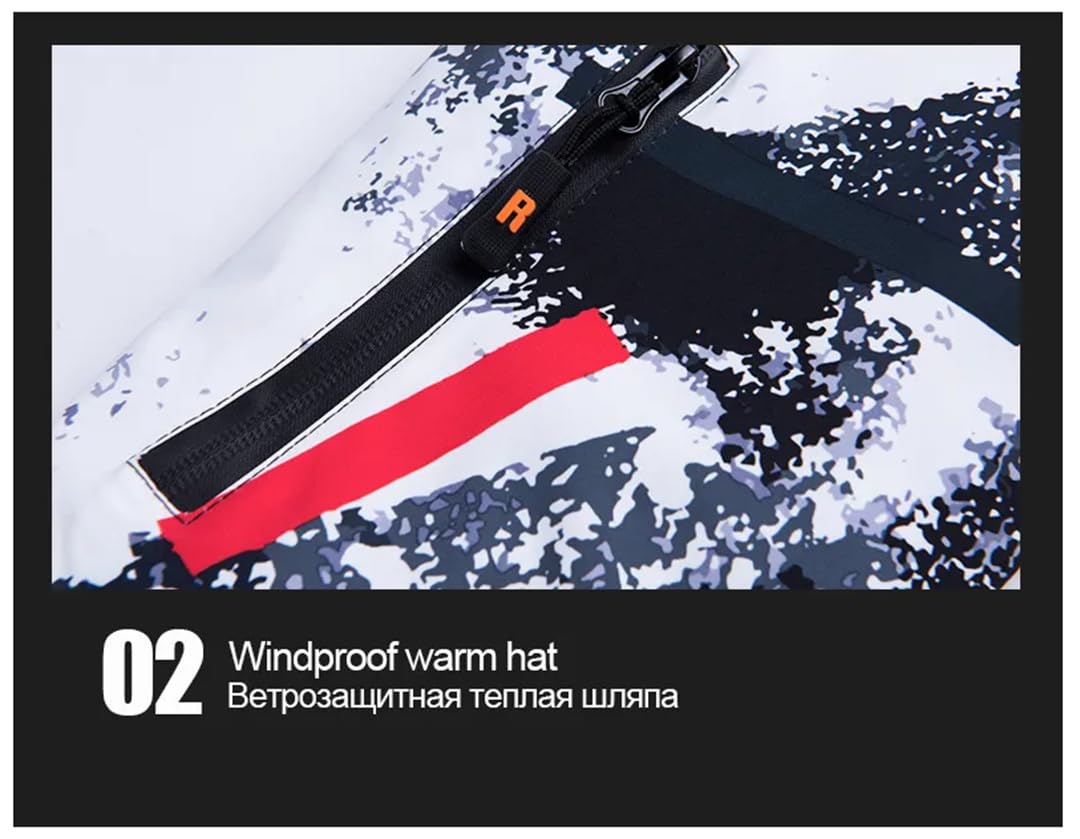 Męski zimowy outdoorowy sport śnieg narciarstwo zestaw Camo1 termiczne wodoodporne wiatroszczelne kurtki i spodnie snowboardowe, Kolor09, L