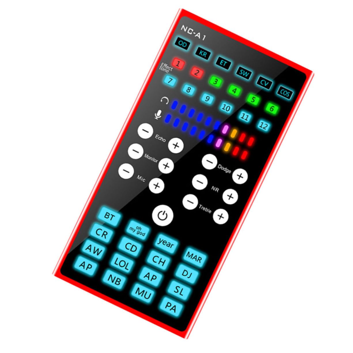 Tarjeta de Sonido Externa USB Roja de Metal para Móvil y PC