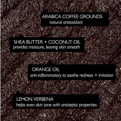 UpCircle Coffee Face Scrub - Citrus Blend For Normal + Dry Skin 100ml - Shea Butter, Coconut + Rosehip Oil - Natural, Vegan Face Exfoliator For Soft, Smooth Skin - Image 4