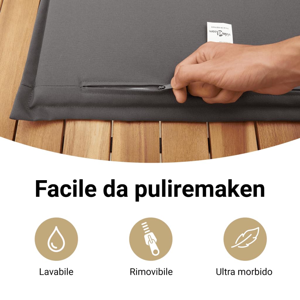 vidaXL Cassapanca con Cuscino Grigia 115x51x52 cm in Polyrattan