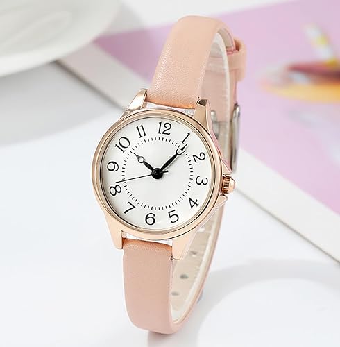 Miniatura 3 de BESTKANG Reloj de pulsera de cuero de moda para mujer, fácil de leer, reloj de pulsera de cuarzo casual resistente al agua, reloj de pulsera pequeño