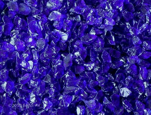 Fire Pit Glass Rocks, Cobalt Blue~3/8-1/2