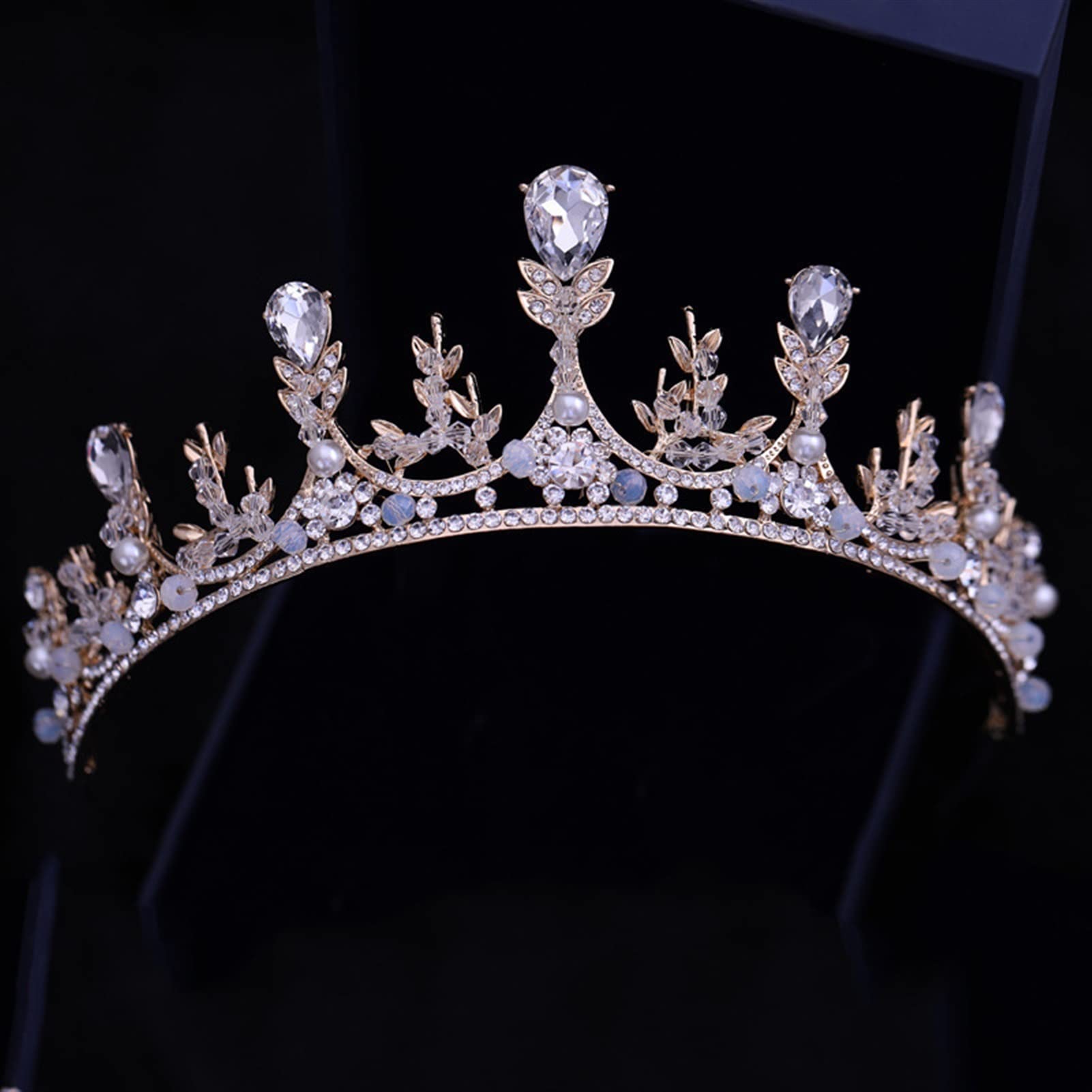 Tocados de Boda Novia Crown Princess Accesorios for el Cabello de la Boda Crown Accesorios for el Cabello Decoración de la Boda Tocado Novia