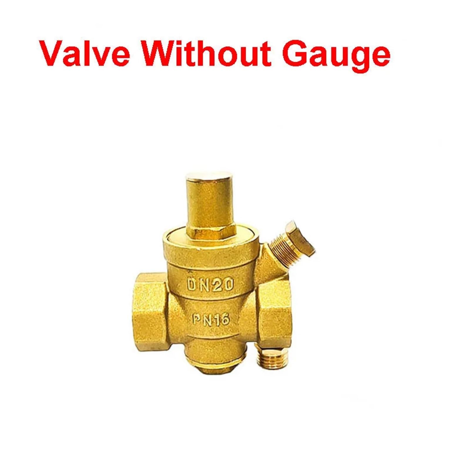 Réducteur de Pression, Vanne de réduction d'eau réglable haute qualité, filetage femelle, manomètre en laiton, régulateur pression avec jauge, 1/2 "3/4" 1 "(DN32,Valve With Gauge)