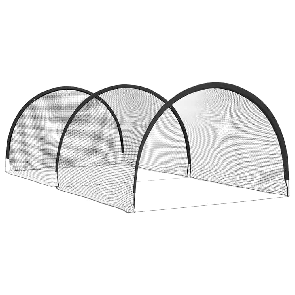 Baseball Schlagkäfig für Training 702 x 369,5 x 243,5 cm, Schlagnetz für Softball, inkl. Tragetasche, schwarz