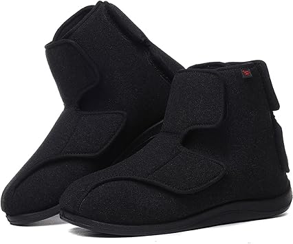 Edema Breathable Shoes,Mens Diabetic Boots High-top Adjustable Cloth Shoes Elderly Orthopedic Running Shoes Air Breathable Trainers House Shoes Men 9/Women 10