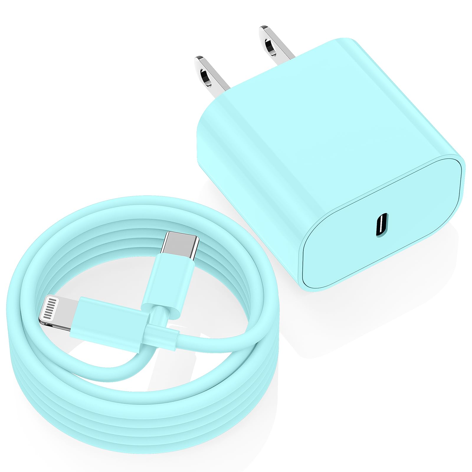 iPhone Charger Fast Charging, Type C Wall Charger Block Plug and 10ft USB C to Lightning Cable Cord Long, Adapter Cube Brick Box for Apple iPhone 14 Pro Max/14 Plus/13 Pro/12 Mini/11/XS/XR/X/iPad Air