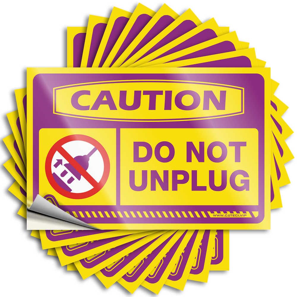 Farmhouse Porch Decor Soft Area Funny Sticker | Caution Do Not Unplug Fuzzy for Surfing Decor(8X12CM)