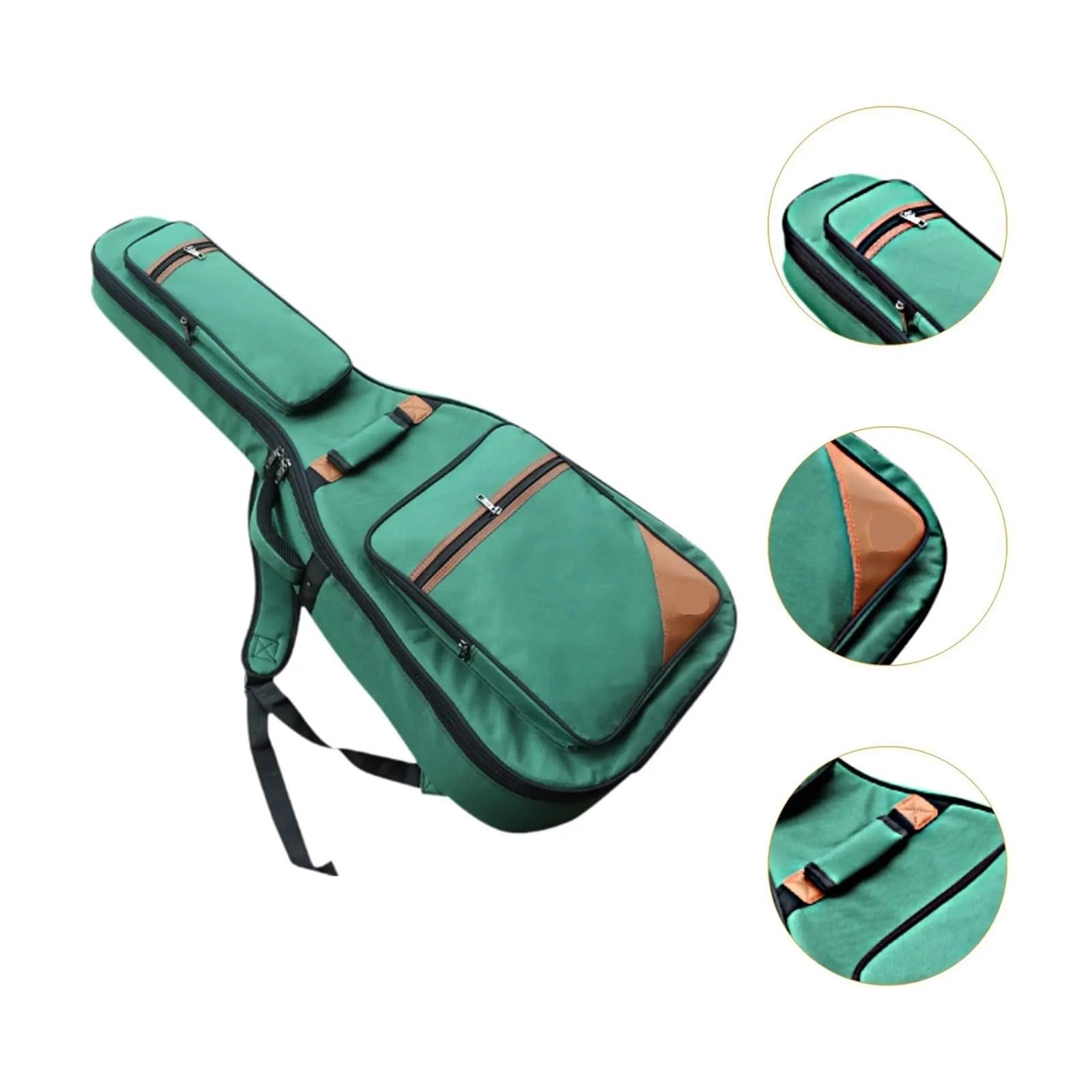 Bolsa for Guitarra acústica de 42 Pulgadas, Tela Oxford Resistente a los arañazos, Mochila Impermeable(Green)