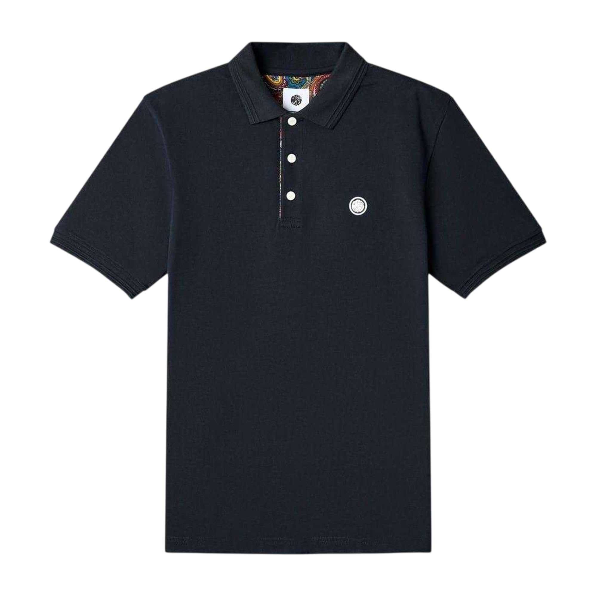 Pretty Green Men's Short-Sleeve Polo Shirt Black Large