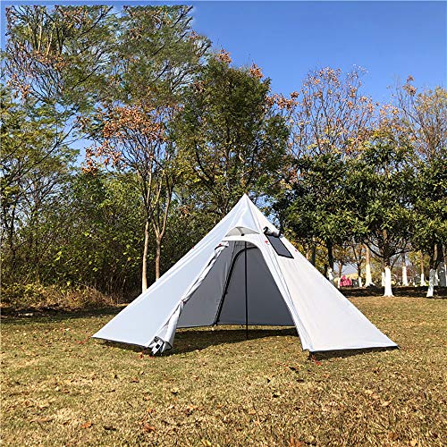 Vilemoon Tipi Hete tent met brandvertragende kachelkrik voor rookkanalen, 2~3 personen, lichtgewicht, tipi-tenten voor familieteam, outdoor, backpacken, kamperen, wandelen - Afbeelding 6