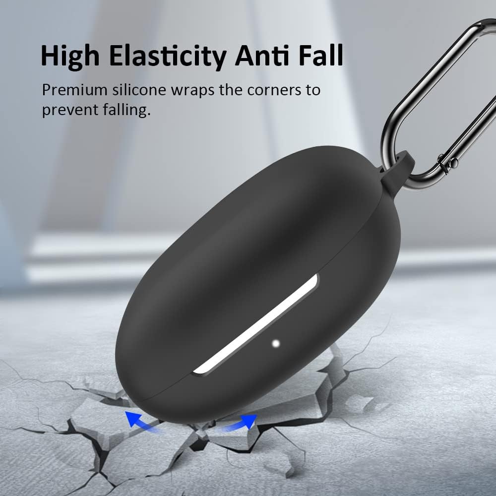 Compatible with Beats Fit Pro Case 2021 New Earbuds, Black Silicone Cover Protective Protector - LEFXMOPHY