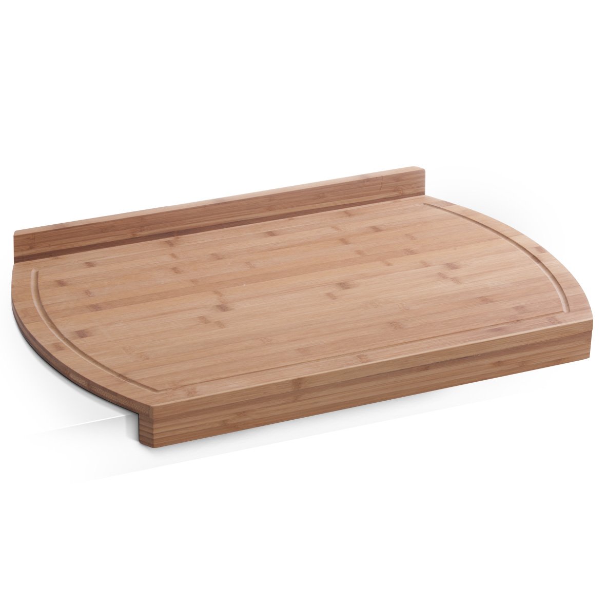 Zeller 2057794 Planche à Découper avec Rebord en Bambou Marron 58 x 38 x 4,5 cm
