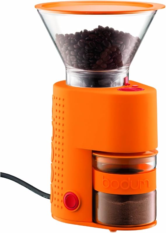 Bodum Bistro Electric Burr Coffee Grinder, Orange Amazon.ca Home