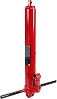 BIG RED Torin 8 Ton Hydraulic Long Ram Jack Double Piston Pump Clevis Base for Cranes Engine Hoists Red
